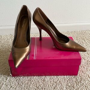BCBGirls bronze metallic heels